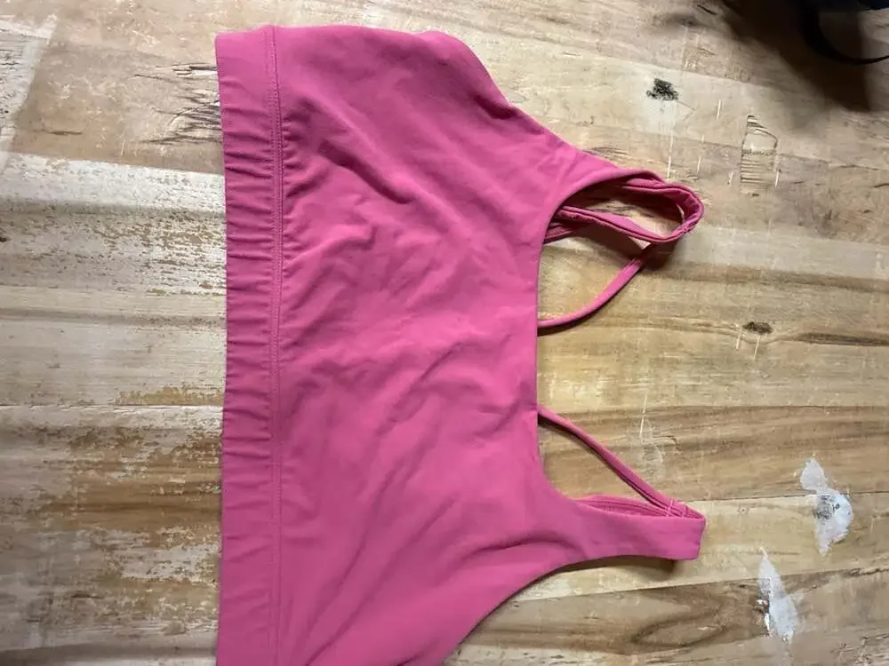 Athleta Pink Strappy Back Sports Bra pink size large - Picture 1 of 4